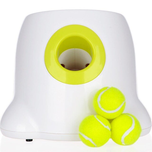 Creative Dog Pet Toys Tennis Launcher Automatic Throwing  Machine Pet Ball Thrower 3/6/9m Section Emission with 3 Balls