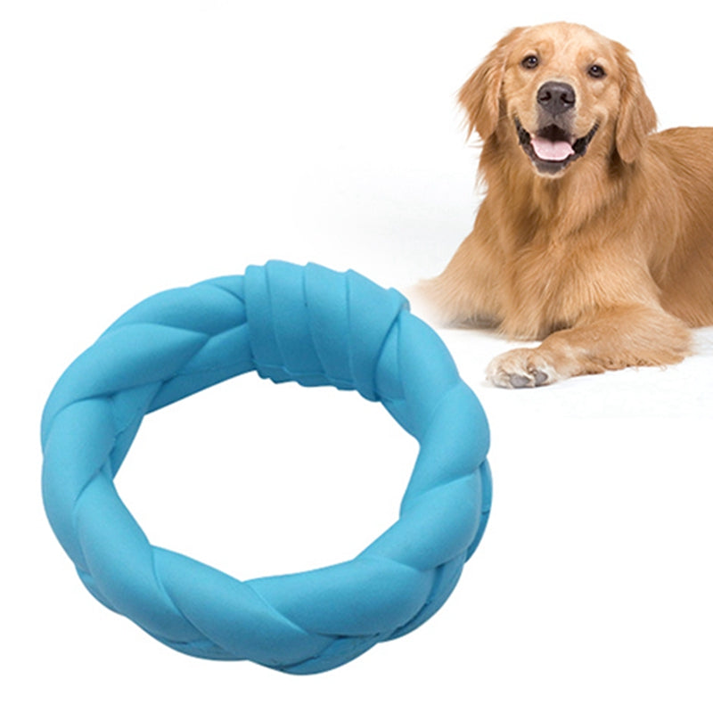 Pet Large Dog Round Ring Trainning Rubber Chew Toy Outdoor Training Chew Dog Toys Interactive Dog Toy Teeth Cleaning