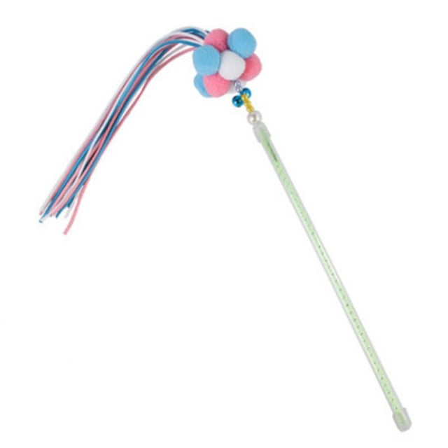 Interactive Playing Toy For Cats Funny Fishing Rod Pet Toy Tease On Cats Tassel funny cat stick
