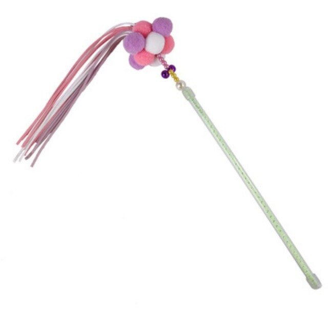 Interactive Playing Toy For Cats Funny Fishing Rod Pet Toy Tease On Cats Tassel funny cat stick