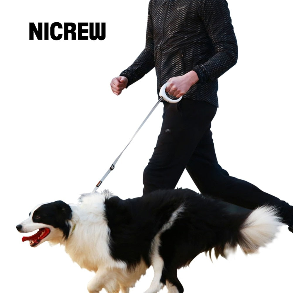 Nicrew PetSmart Dog Leash Handle 120CM Dog Traction Rope Leads Walking Route Record Calling Reminding Night Light Pets Harness