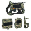 EXCELLENT ELITE SPANKER Tactical Pet Dog Clothes Suit Outdoor Training Molle Dog Vest Harness with 2 pouches and Kettle bag