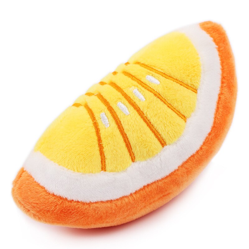 Wholesale 50 pcs Lovely Orange Shape Squeak Dog Toy Pet Dog Chew Toys Squeak Toy Puppy Chew Toys Sceaming Pet Dog Squeak Puppy