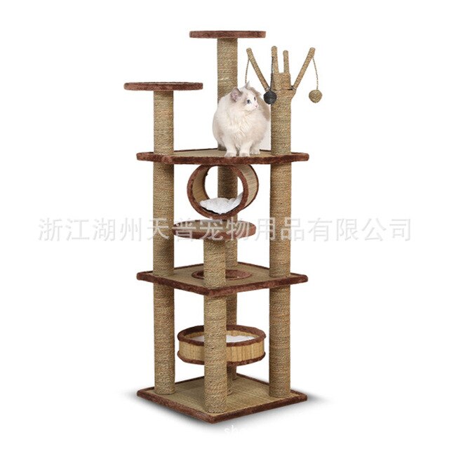 Larger dog cat climbing sisal frame pet jumping scratching tree cat dog scratching toys pet interesting toys