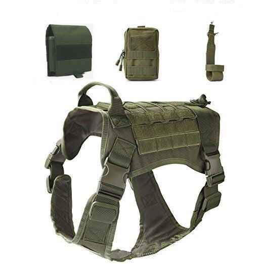 Large Big Dog Harness for Dobermann German Shepherd Dog Combat Tactical Vest Harness Set Ourdoor Sports Pet Products