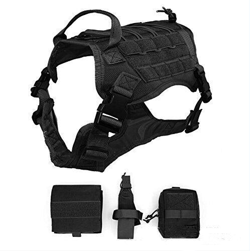 Large Big Dog Harness for Dobermann German Shepherd Dog Combat Tactical Vest Harness Set Ourdoor Sports Pet Products