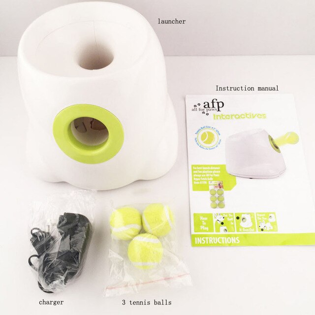 1pc Tennis Launcher Dog Pet Toys Automatic Tennis Throwing Machine Pet Ball Throw Device Section Emission With 3 Balls