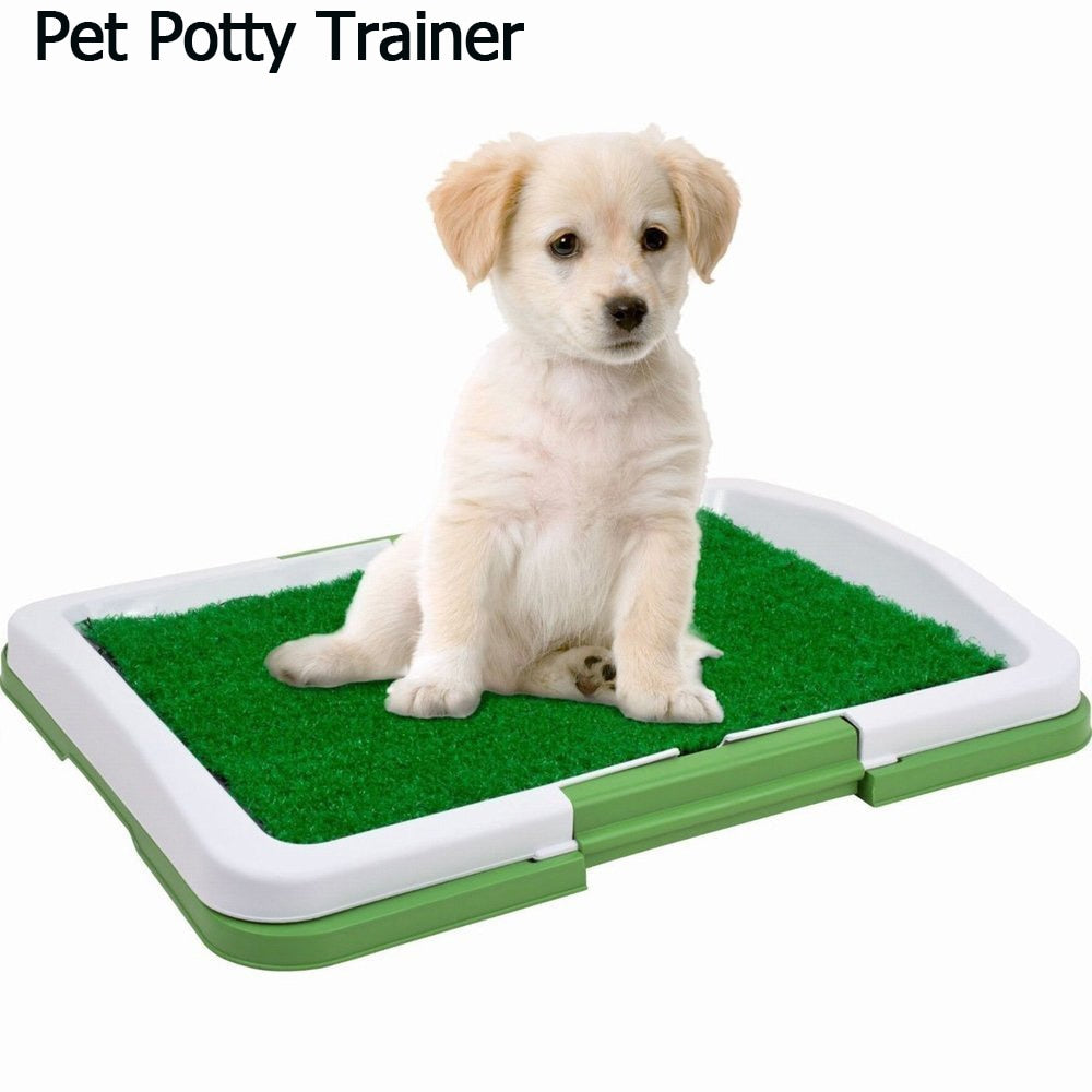 Indoor Pet Potty Trainer Pad Dog Cleaning Training Outdoor Patch Urine Tray Dog Toilet Waste Poop Lawn Mat Pet Supplies