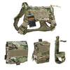 EXCELLENT ELITE SPANKER Outdoor Tactical Dog Clothes Suit Military Training Molle Dog Vest Set Harness Pets Hunting Accessories