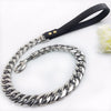 Metal Stainless Steel Pet Chain Dog Leash  Steel Chain Martingale High-end custom Show Leather Handle Bully dogs Doberman