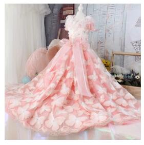 OnnPnnQ Pet Dog Dress Long Tail Wedding Dog Clothes Princess Tutu Dress For Small Medium Dogs Flower Printed Skirt Chihuahua