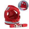 Dog Cat Harness Pet Adjustable Reflective Vest Walking Lead Leash for Puppy Polyester Mesh Harness for Small Medium Dog