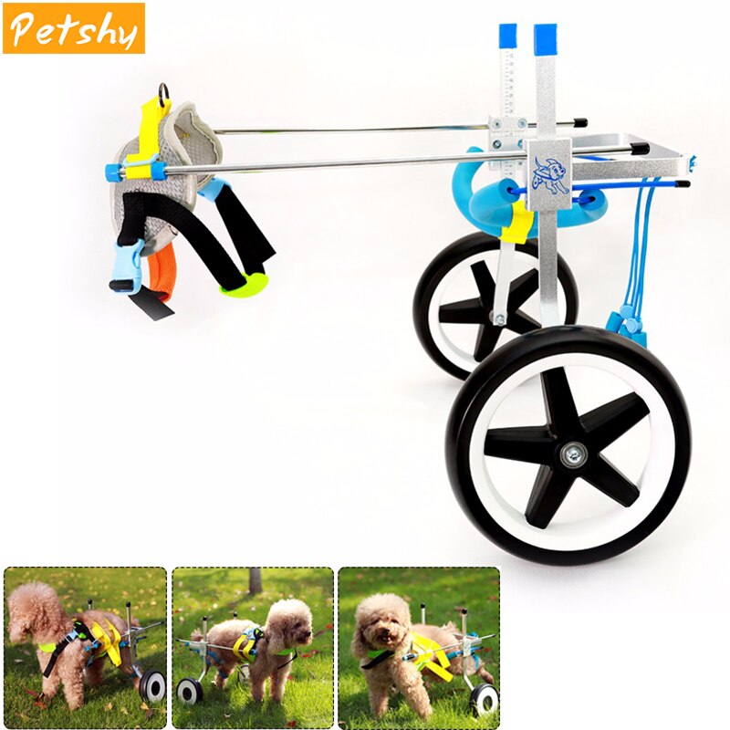 Petshy Dog Rehabilitation Training Wheelchair Adjustable Pet Leg Injury Recovery Device Disabled Dog Cat Walking Wheels Car
