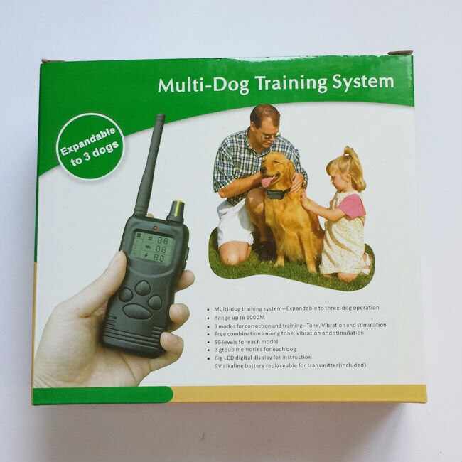900 Electronic Shock Vibra LCD Display Remote Control Dog Collar Leads Pet dog training collar for 1-3 dog free shipping 1pc