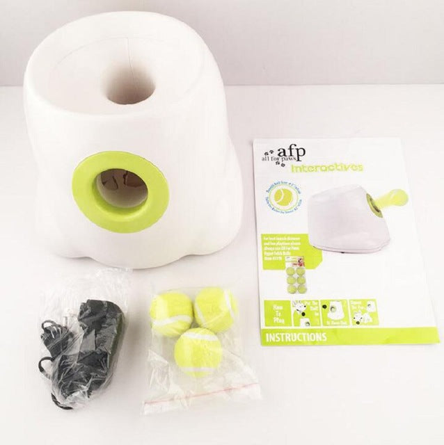 Hot sell Automatic throwing  machine pet Ball throw device 3/6/9m Dog pet toys Tennis Launcher Section emission with 3 balls