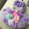 Pet Dog Dress Handmade Embroidery Flower Puppy Clothes Lace Princess Tutu Wedding Dresses For Small Dogs Skirt Chihuahua Poodle
