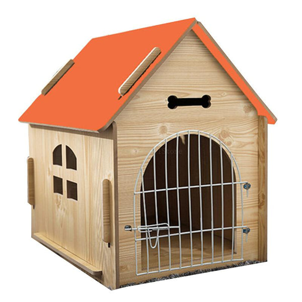 10mm thick wooden doghouse pet house no smell waterproof non-deformable outdoor pet nest dog kennel with breathablewindow door