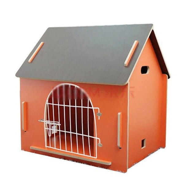 10mm thick wooden doghouse pet house no smell waterproof non-deformable outdoor pet nest dog kennel with breathablewindow door