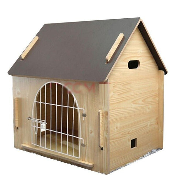 10mm thick wooden doghouse pet house no smell waterproof non-deformable outdoor pet nest dog kennel with breathablewindow door