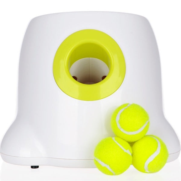 Creative Dog Pet Toys Tennis Launcher Automatic Throwing  Machine Pet Ball Thrower 3/6/9m Section Emission with 3 Balls