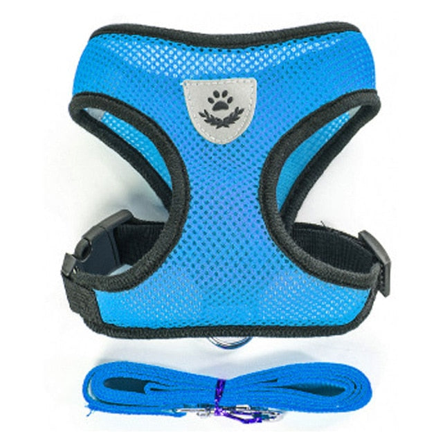 Breathable Small Dog Pet Harness and Leash Set Puppy Cat Vest Harness Collar For Chihuahua Pug Bulldog Cat arnes perro