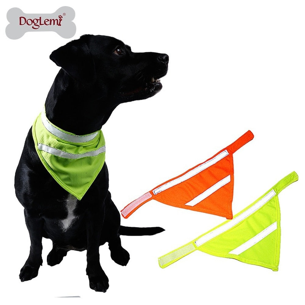 Doglemi Lovely Pet Dog Neck Scarf Adjustable Quality Puppy Bandana Cat Hot Collar Neckerchief Bright Safty Reflective